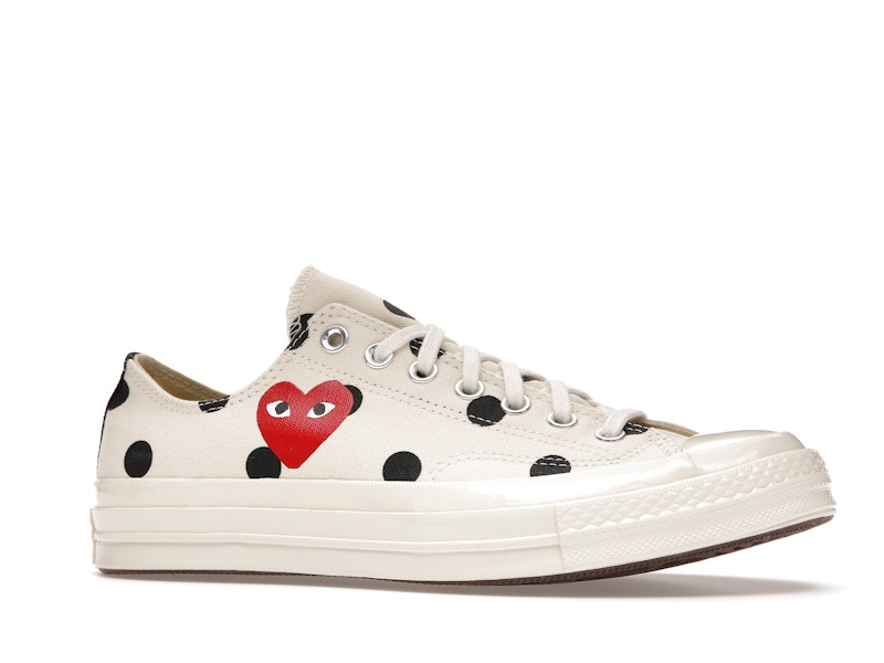 Converse Chuck Taylor All Star 70 Ox Comme des Garcons PLAY  Polka Dot White