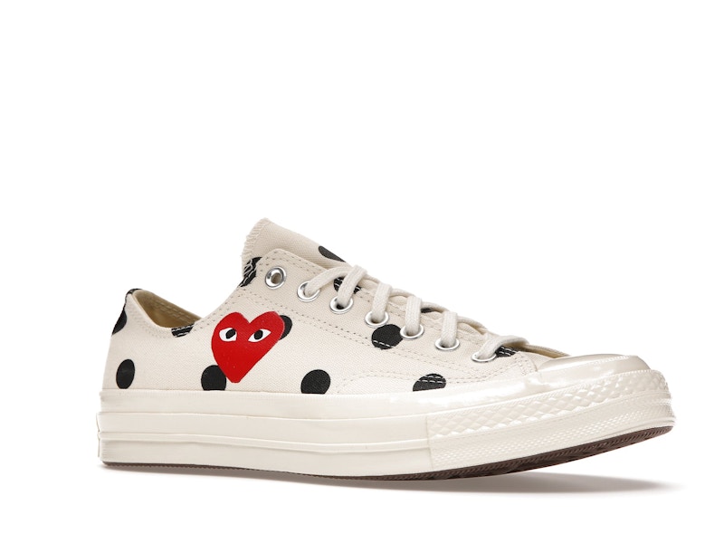 Converse Chuck Taylor All Star 70 Ox Comme des Garcons PLAY  Polka Dot White