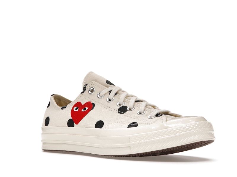 Converse Chuck Taylor All Star 70 Ox Comme des Garcons PLAY  Polka Dot White
