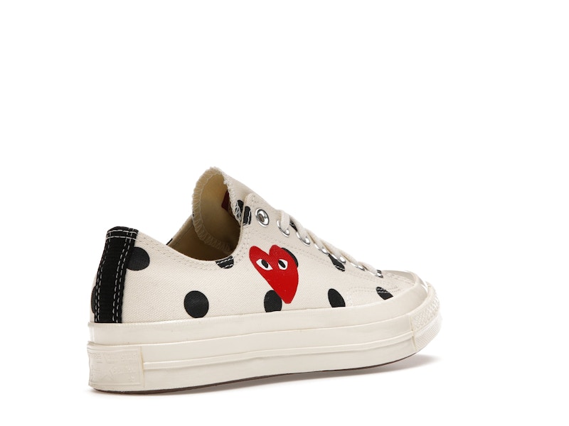 Converse Chuck Taylor All Star 70 Ox Comme des Garcons PLAY  Polka Dot White
