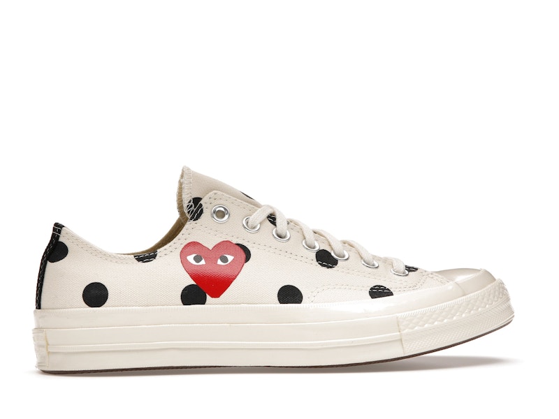 Converse Chuck Taylor All Star 70 Ox Comme des Garcons PLAY  Polka Dot White