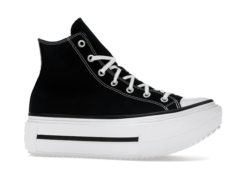 Converse Chuck Taylor All Star Lift Double Stack Hi Black White