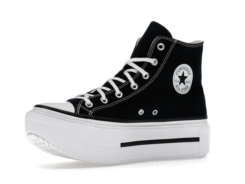 Converse Chuck Taylor All Star Lift Double Stack Hi Black White