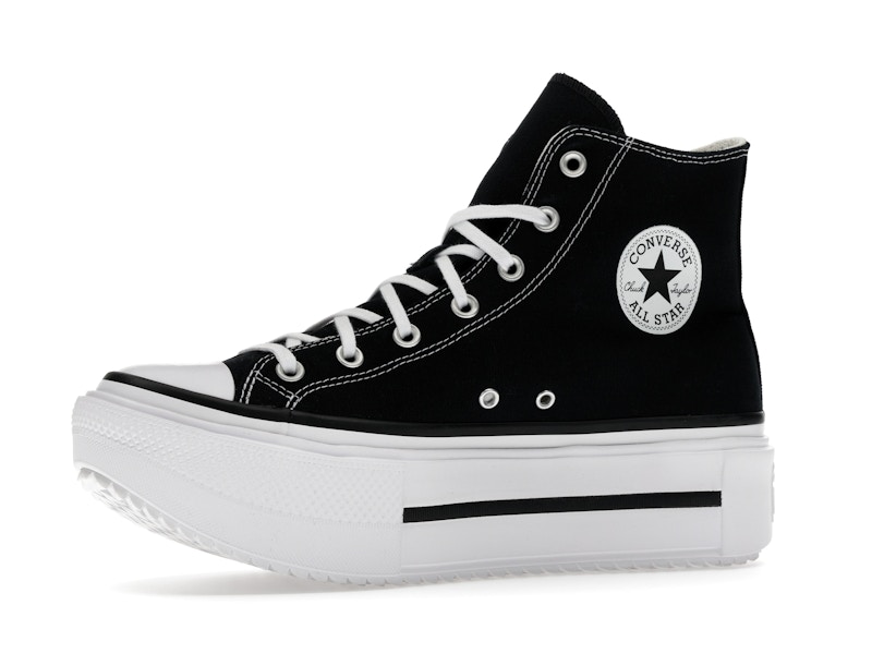Converse Chuck Taylor All Star Lift Double Stack Hi Black White