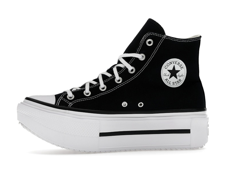 Converse Chuck Taylor All Star Lift Double Stack Hi Black White