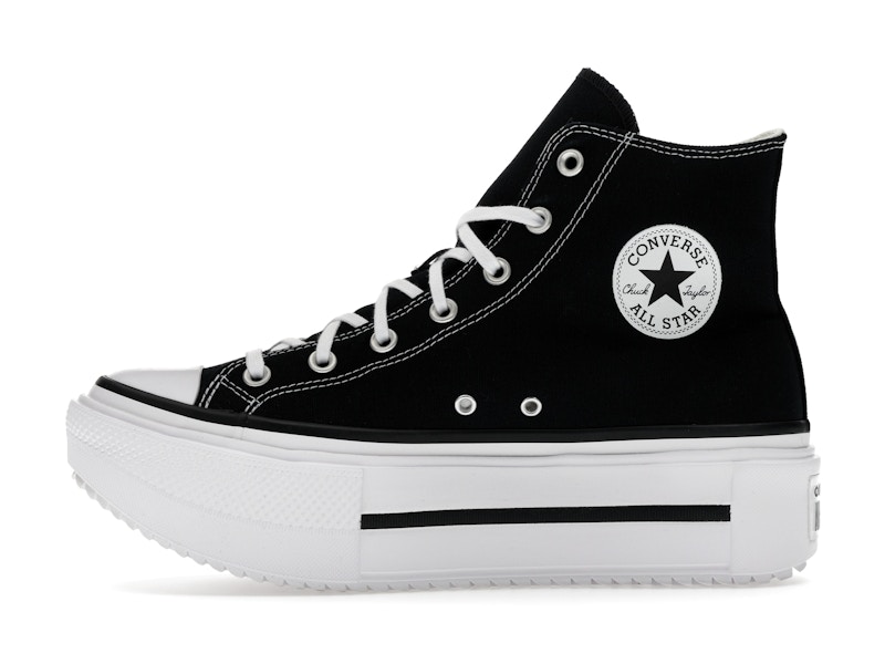 Converse Chuck Taylor All Star Lift Double Stack Hi Black White
