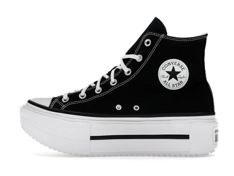 Converse Chuck Taylor All Star Lift Double Stack Hi Black White