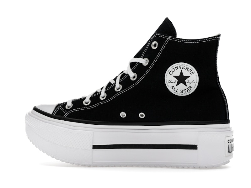 Converse Chuck Taylor All Star Lift Double Stack Hi Black White