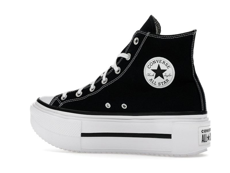Converse Chuck Taylor All Star Lift Double Stack Hi Black White