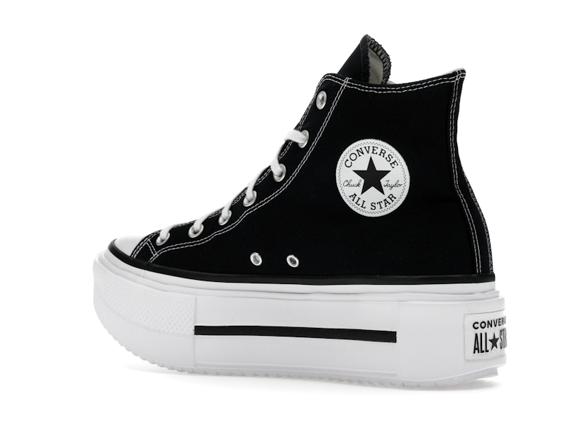 Converse Chuck Taylor All Star Lift Double Stack Hi Black White