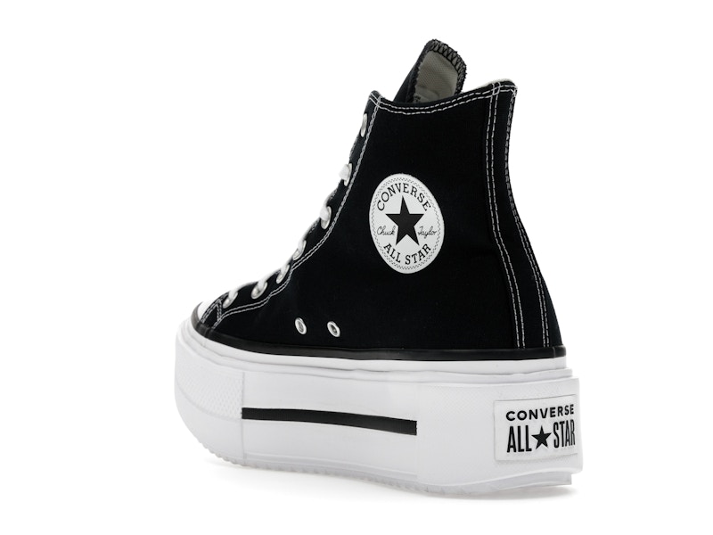 Converse Chuck Taylor All Star Lift Double Stack Hi Black White