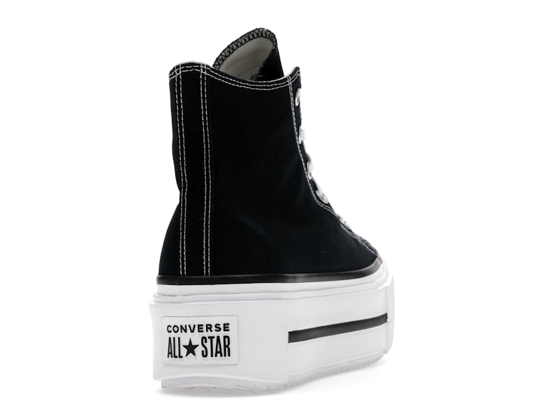 Converse Chuck Taylor All Star Lift Double Stack Hi Black White