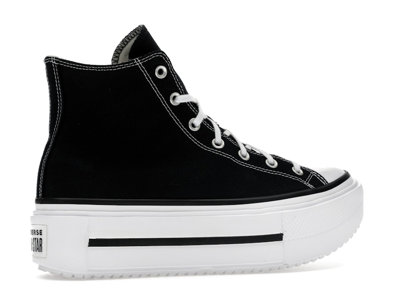 Converse Chuck Taylor All Star Lift Double Stack Hi Black White