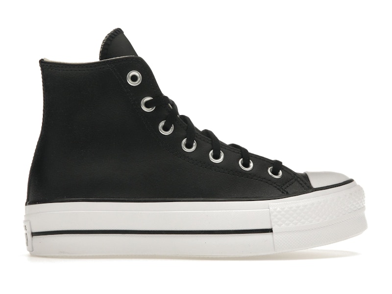 Converse Chuck Taylor All Star Lift Hi Black Leather Women s
