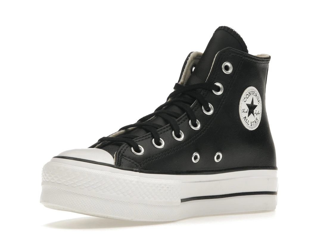 Converse Chuck Taylor All Star Lift Hi Black Leather (Women's)