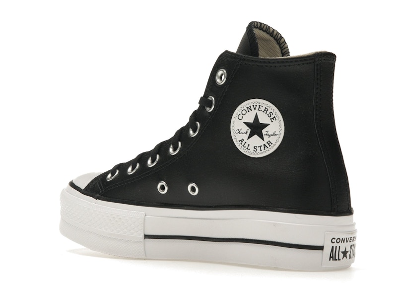 Converse Chuck Taylor All Star Lift Hi Black Leather (Women's)