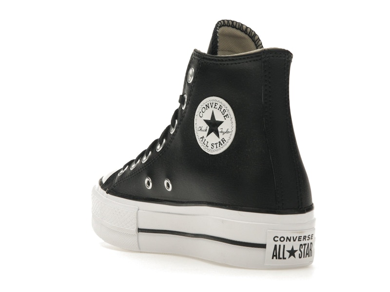Converse Chuck Taylor All Star Lift Hi Black Leather (Women's)