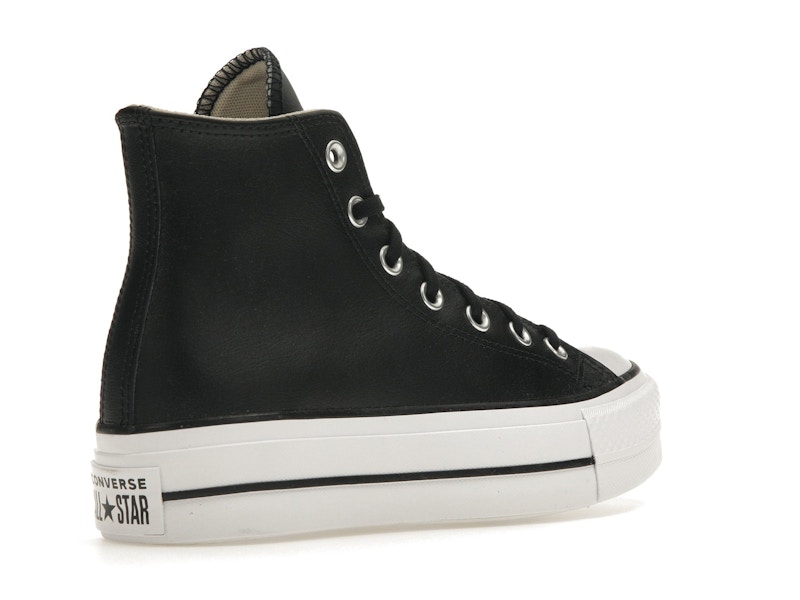 Converse Chuck Taylor All Star Lift Hi Black Leather (Women's)