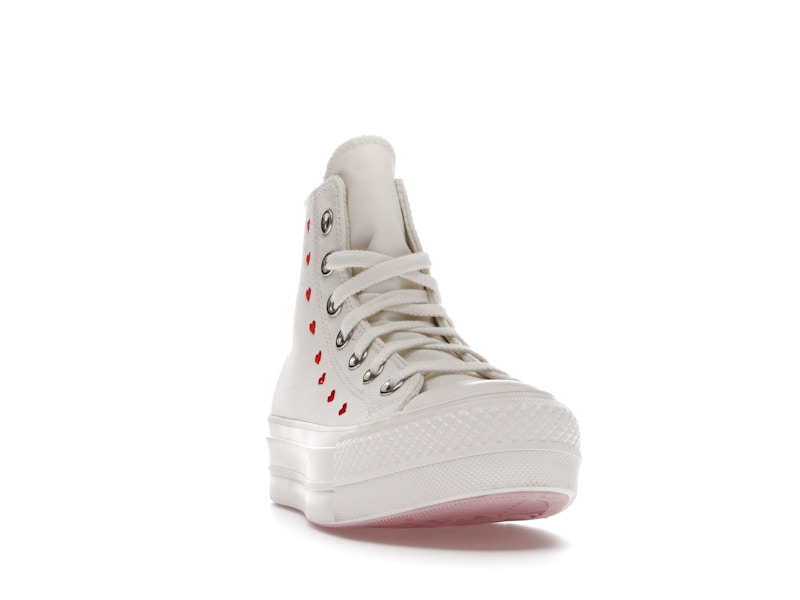 Converse Chuck Taylor All Star Lift Hi White Red (Women's)