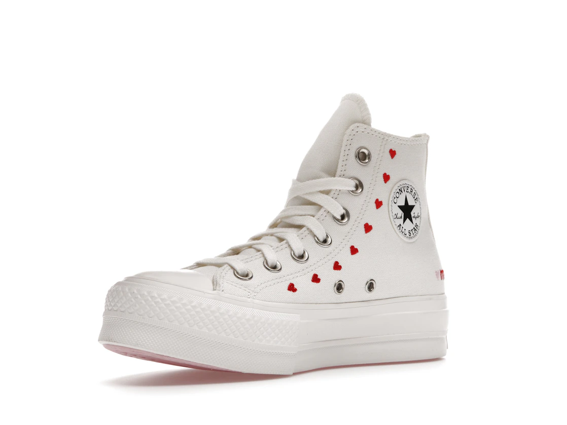 Converse Chuck Taylor All Star Lift Hi White Red (Women's)