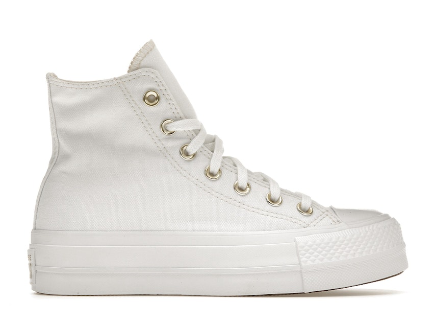 Margaret Mitchell social Diligencia Converse Chuck Taylor All-Star Lift Platform Elevated White Gold - 568380C  - US