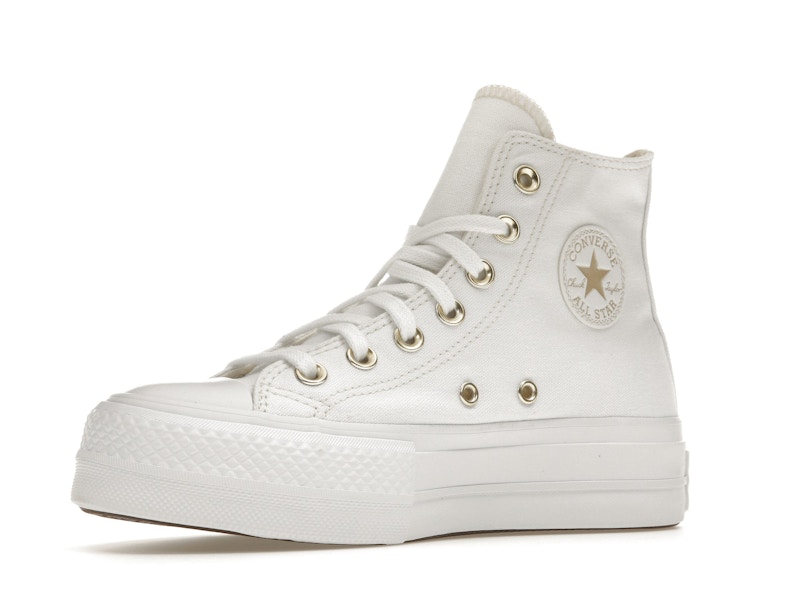 Converse Chuck Taylor All Star Lift Platform Elevated White Gold