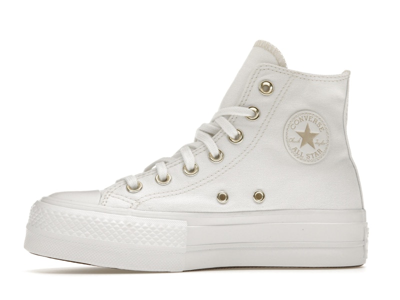 Converse Chuck Taylor All Star Lift Platform Elevated White Gold