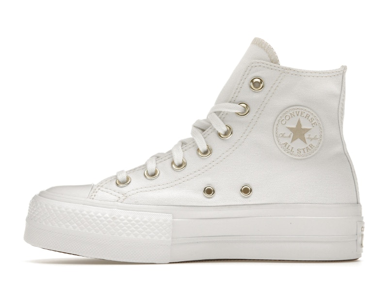 Converse Chuck Taylor All Star Lift Platform Elevated White Gold
