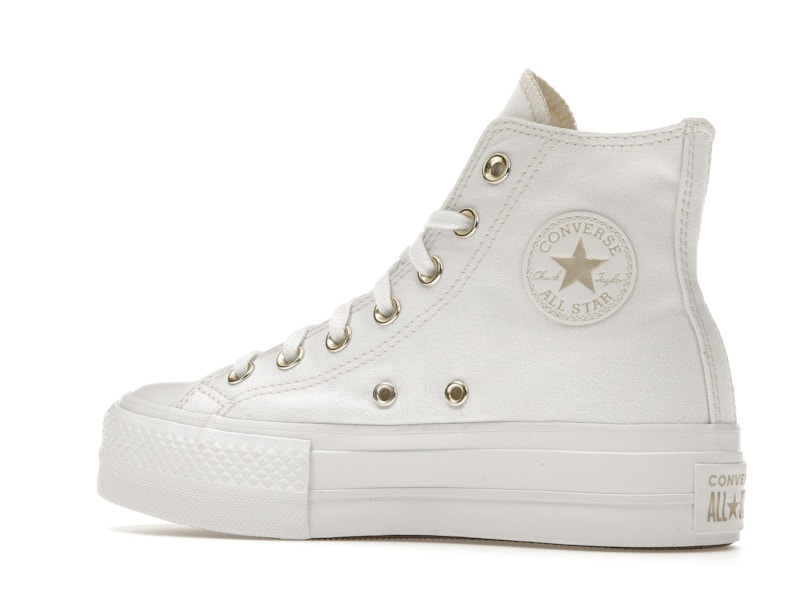 Converse Chuck Taylor All Star Lift Platform Elevated White Gold
