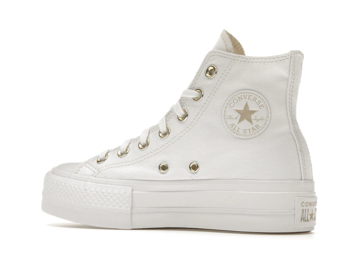 Converse Chuck Taylor All Star Lift Platform Elevated White Gold