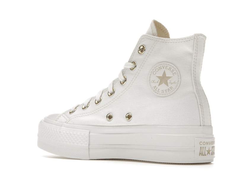 Converse Chuck Taylor All Star Lift Platform Elevated White Gold