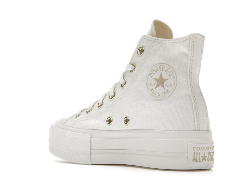 Converse Chuck Taylor All Star Lift Platform Elevated White Gold