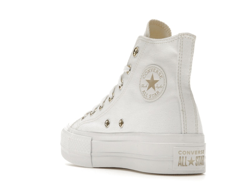 Converse Chuck Taylor All Star Lift Platform Elevated White Gold