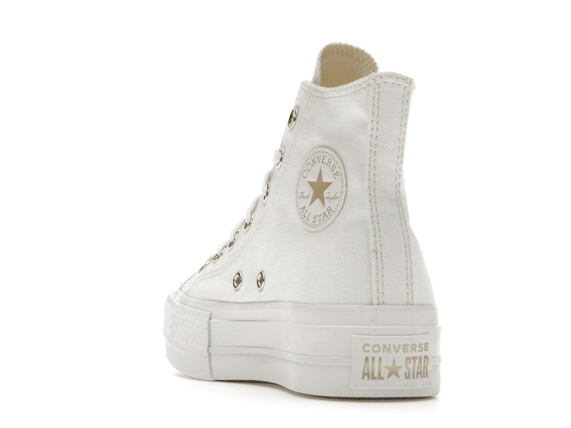 Converse Chuck Taylor All Star Lift Platform Elevated White Gold