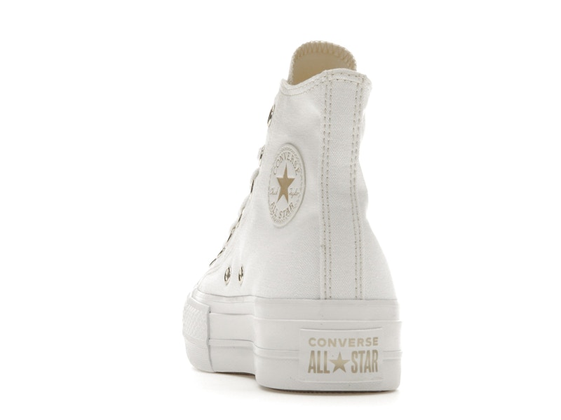 Converse Chuck Taylor All Star Lift Platform Elevated White Gold
