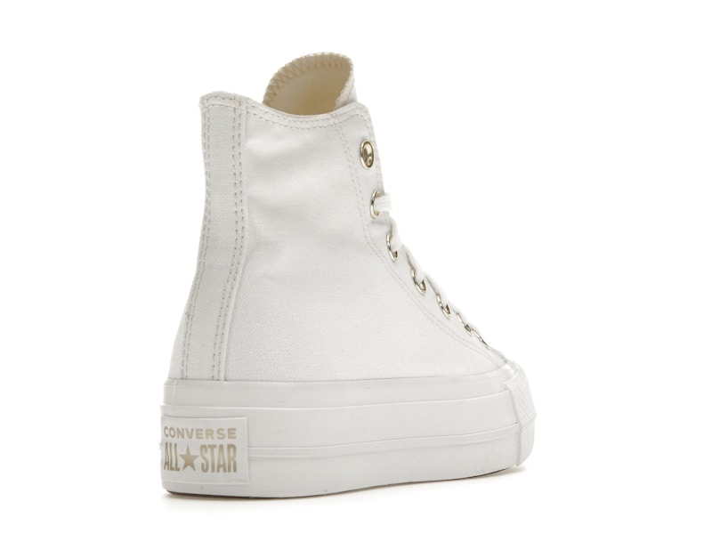 Converse Chuck Taylor All Star Lift Platform Elevated White Gold