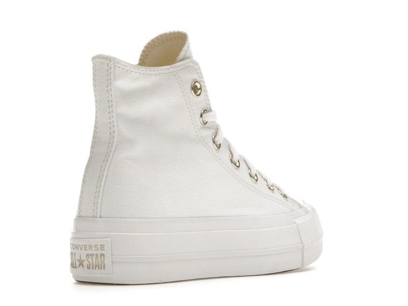 Converse Chuck Taylor All Star Lift Platform Elevated White Gold