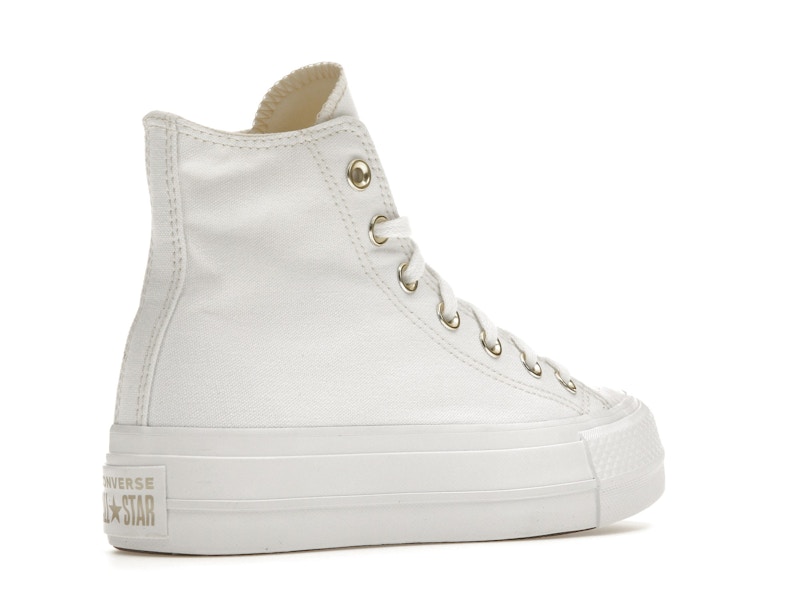 Converse Chuck Taylor All Star Lift Platform Elevated White Gold