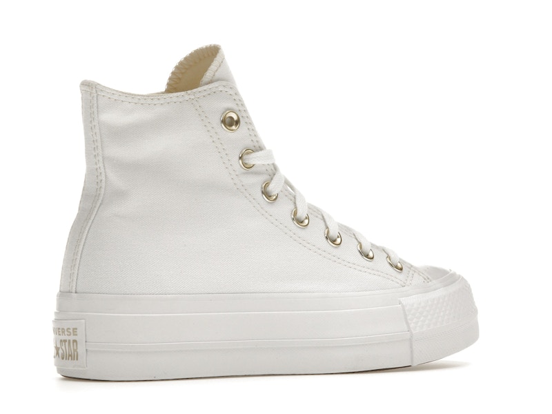 Converse Chuck Taylor All Star Lift Platform Elevated White Gold