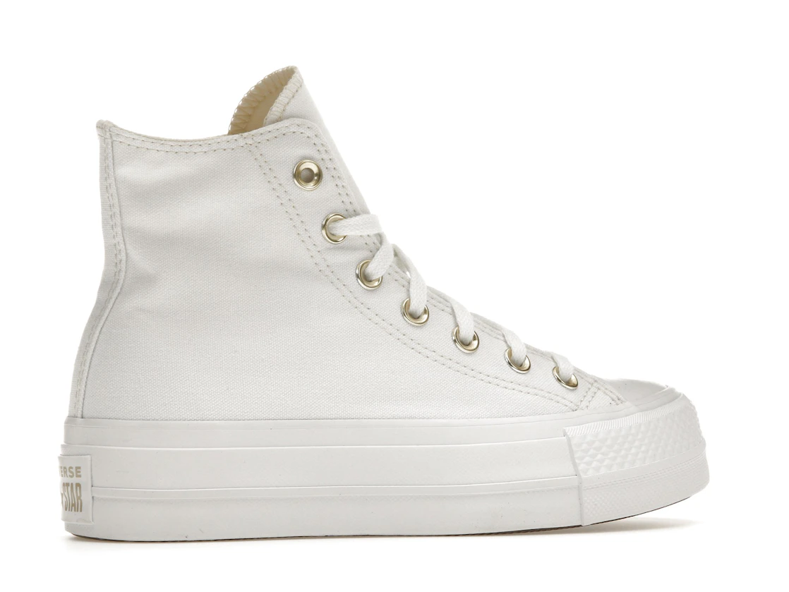 Converse Chuck Taylor All Star Lift Platform Elevated White Gold