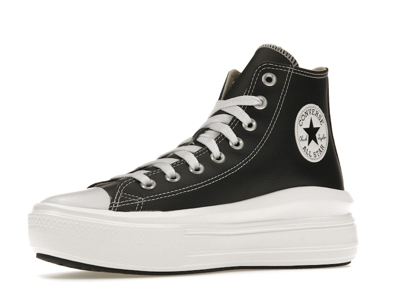 Converse Chuck Taylor All Star Move Platform Foundational Leather Black White