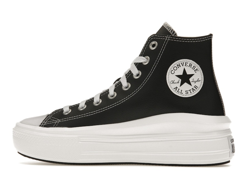 Converse Chuck Taylor All Star Move Platform Foundational Leather Black White