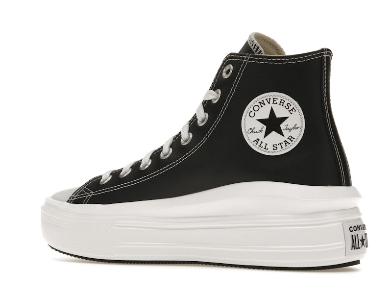 Converse Chuck Taylor All Star Move Platform Foundational Leather Black White