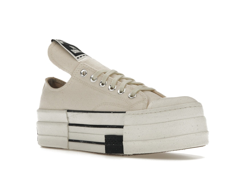 Converse DRKSHDW Chuck Taylor All Star DBL DRKSTAR Ox Rick Owens DRKSTAR Natural Ivory