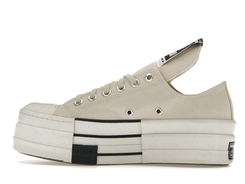 Converse DRKSHDW Chuck Taylor All Star DBL DRKSTAR Ox Rick Owens DRKSTAR Natural Ivory