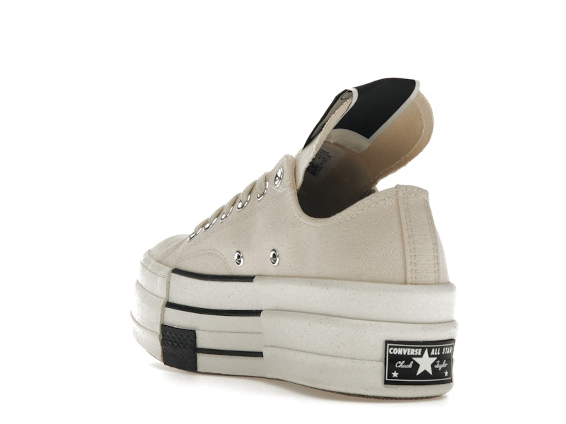 Converse DRKSHDW Chuck Taylor All Star DBL DRKSTAR Ox Rick Owens DRKSTAR Natural Ivory