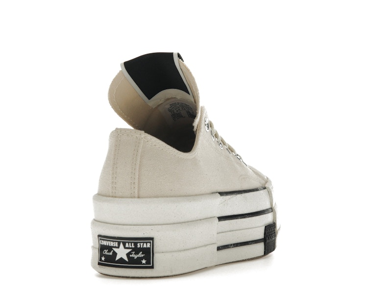 Converse DRKSHDW Chuck Taylor All Star DBL DRKSTAR Ox Rick Owens DRKSTAR Natural Ivory