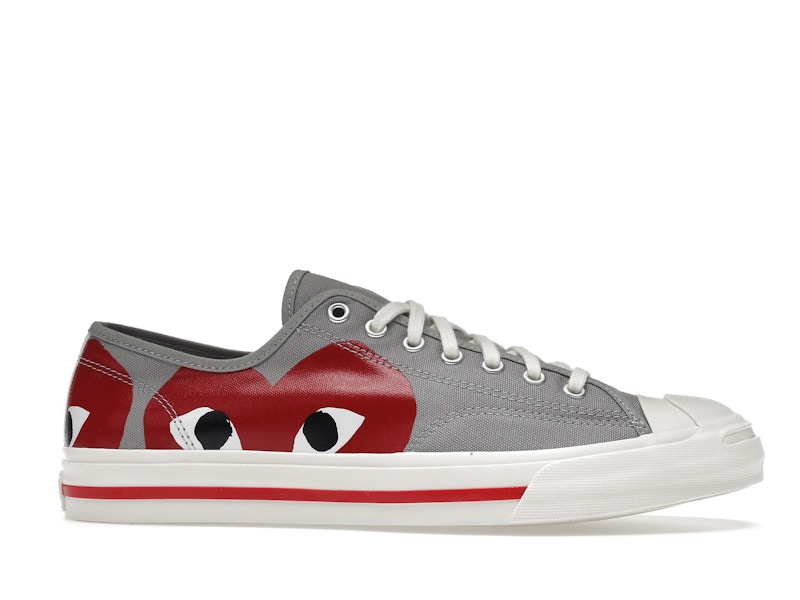 Converse Jack Purcell Comme des Garcons PLAY Grey Red