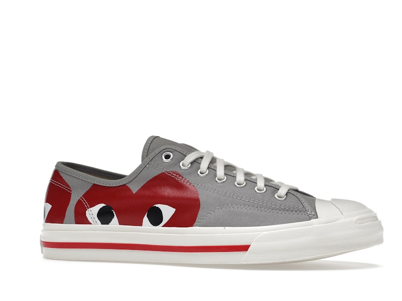 Converse Jack Purcell Comme des Garcons PLAY Grey Red