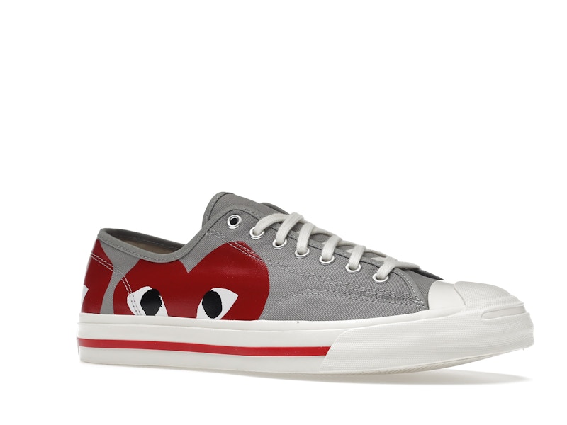 Converse Jack Purcell Comme des Garcons PLAY Grey Red